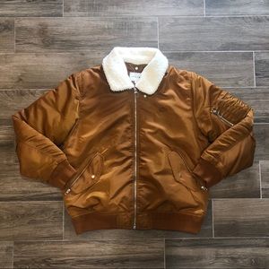 Lacoste Sherpa Collar Bomber Jacket sz L (54) NWT
